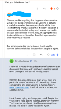 "People die all the time"