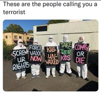 These are the psychos calling you a "granny killer" and "selfish disease vector"